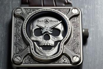 Replika Bell & Ross Instruments BR0192-Skull-Burn