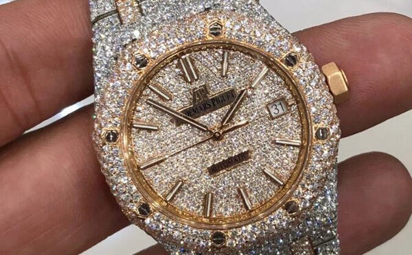 Audemars Piguet Royal Oak 15400.OR Diamentowy Zegarek Repliki Ze Stali Nierdzewnej